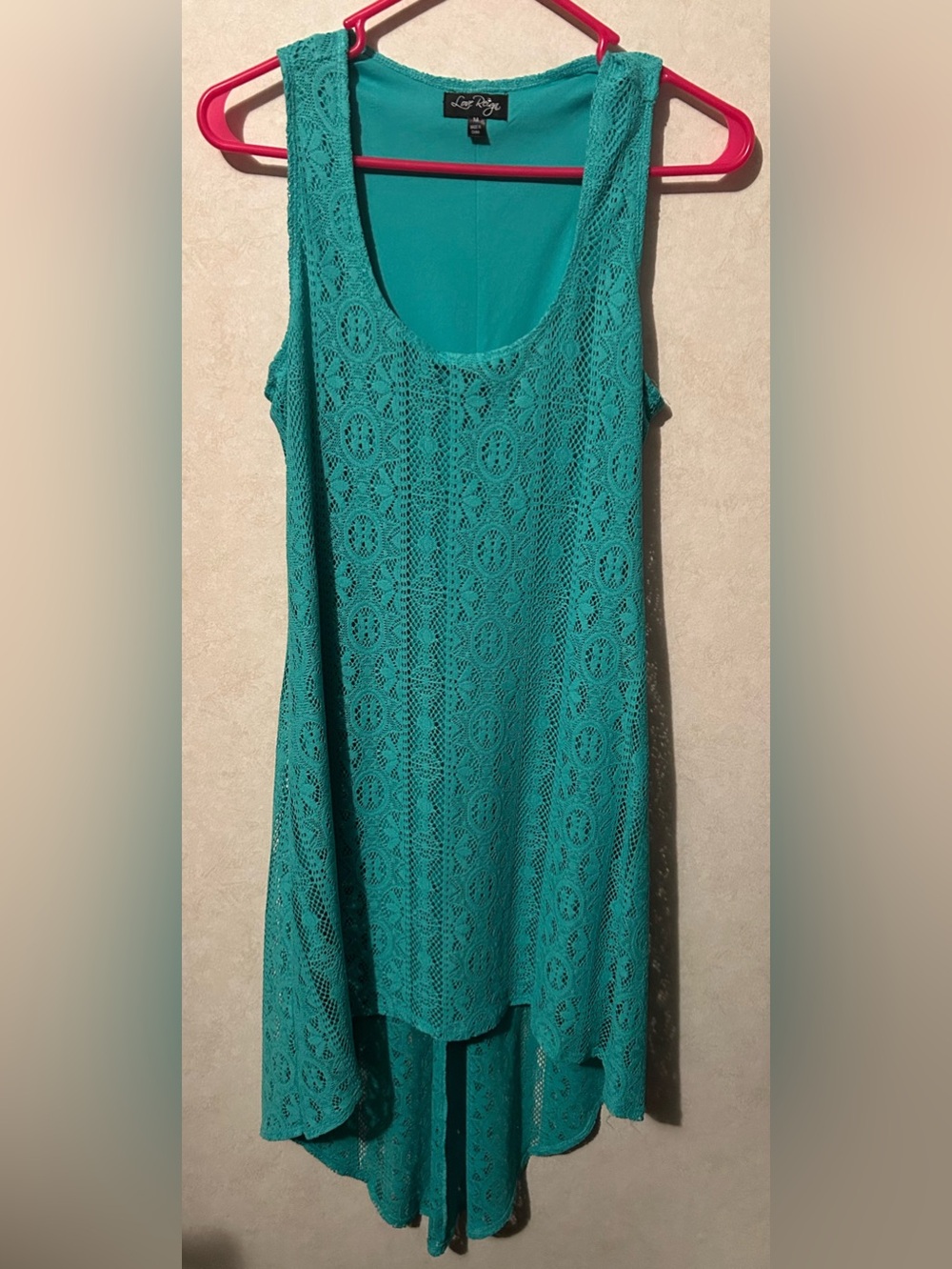Love Reign Teal Polyester High Low - Size M